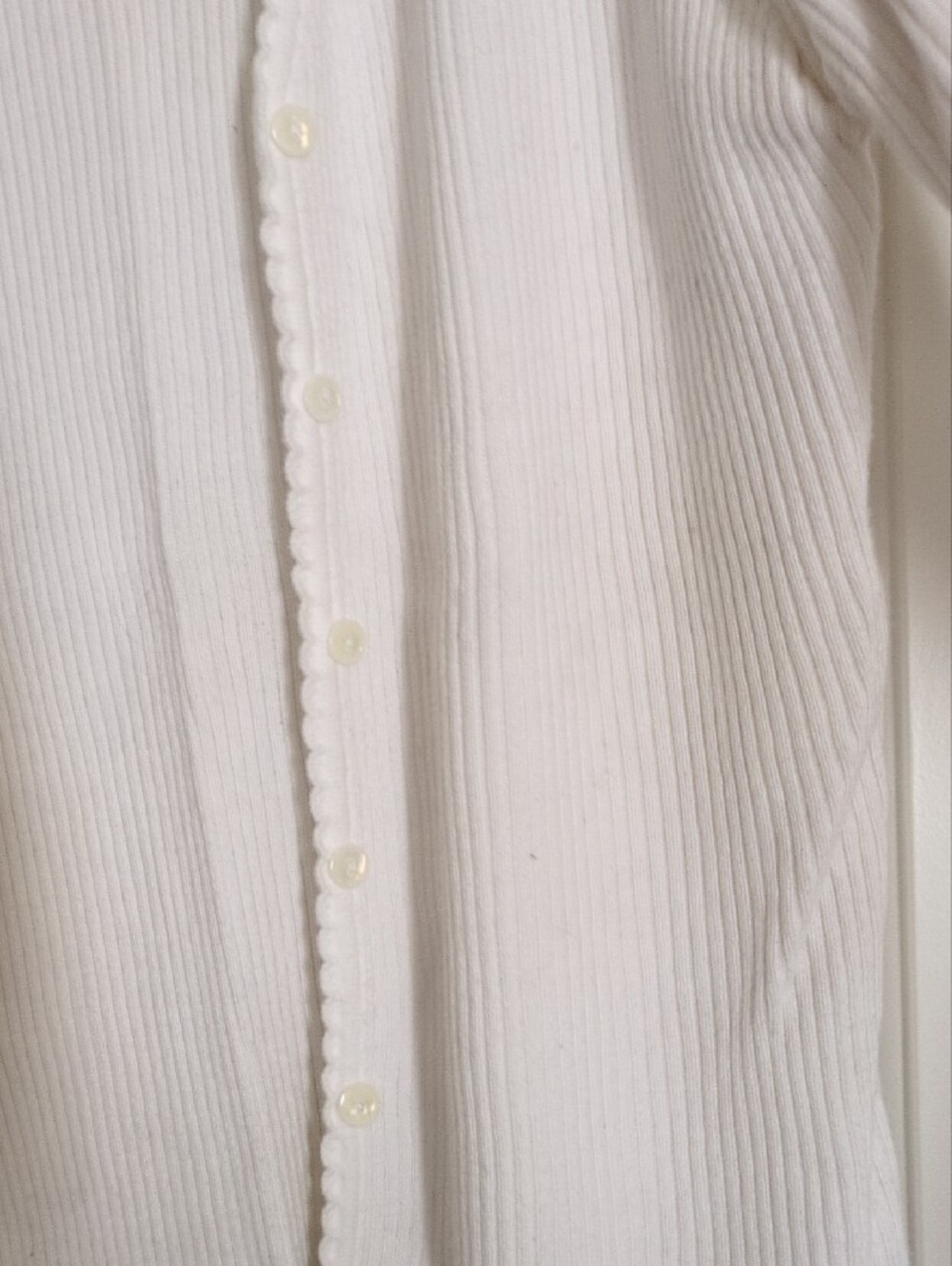 Fairweather Cream Ribbed Button-Up Cardigan - Picture 5 of 6